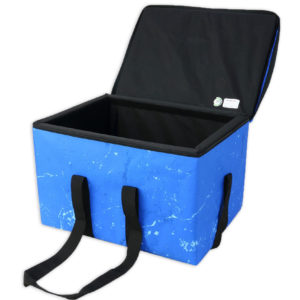 Glacière adaptée au chariot à roulettes. Bacs isothermes convenant parfaitement au transport d'aliments frais, réfrigérés ou congelés tout en respectant la chaîne du froid