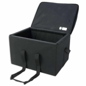 Glacière adaptée au chariot à roulettes. Bacs isothermes convenant parfaitement au transport d'aliments frais, réfrigérés ou congelés tout en respectant la chaîne du froid