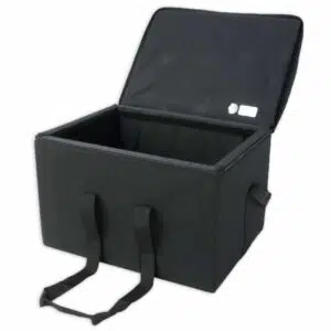 Glacière adaptée au chariot à roulettes. Bacs isothermes convenant parfaitement au transport d'aliments frais, réfrigérés ou congelés tout en respectant la chaîne du froid
