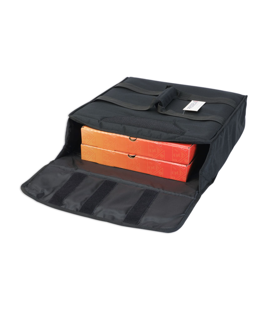 Sac de livraison isotherme noir Prodelbags pour livraison de pizza 33cm.