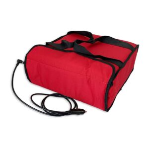 Sac de livraison chauffant rouge Prodelbags pour livraison de pizza.