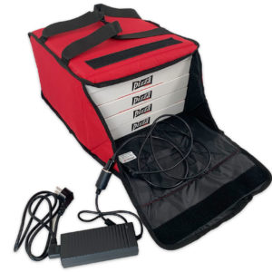 Sac de livraison chauffant rouge Prodelbags pour livraison de pizza.