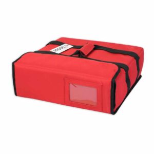 Sac de livraison isotherme rouge Prodelbags pour livraison de pizza 33cm.
