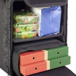 Un sac chauffant séparé qui peut être facilement ajouté et retiré du sac à dos, cet add-on est utilisé pour les restaurants qui ont besoin d'une solution chauffée pour une partie de leur menu et non pour l'ensemble ou qui veulent transporter du froid et du chaud en même temps.